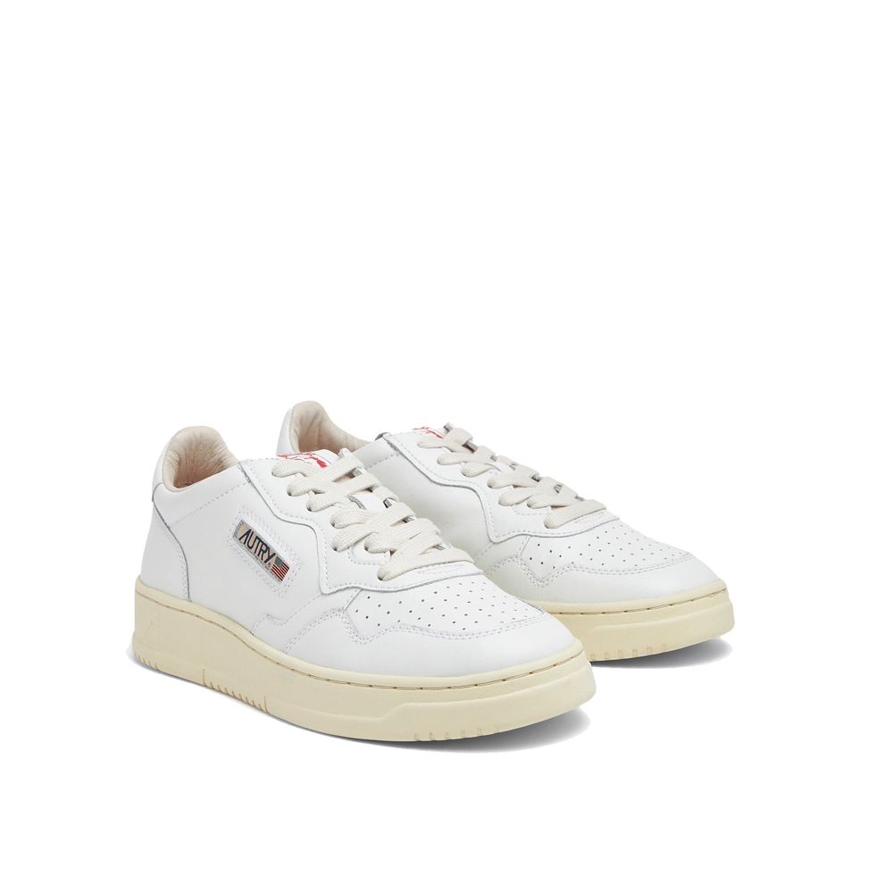 Autry White Leather Low Top Sneakers for Women