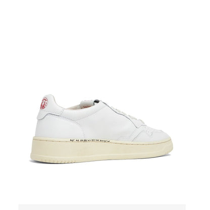 Autry White Leather Low Top Sneakers for Women