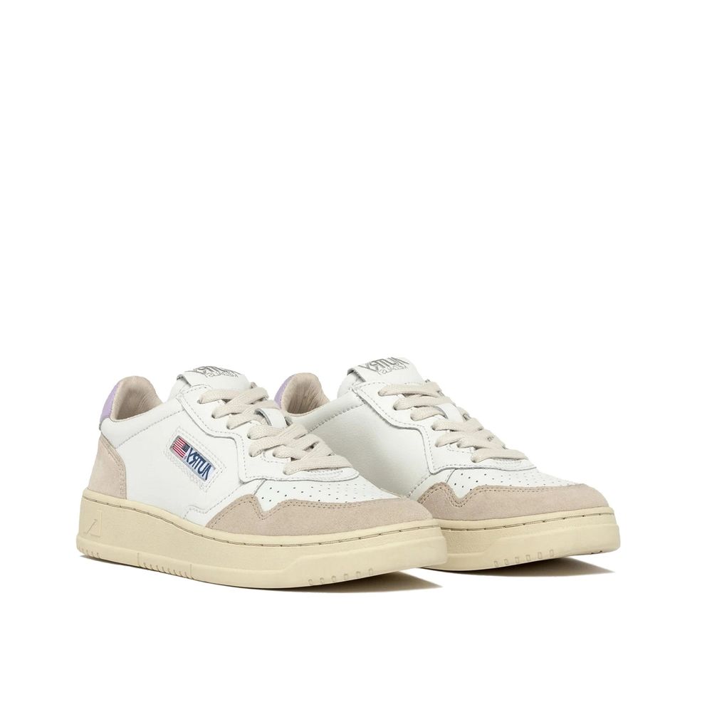 Autry White Leather Low Top Sneakers for Women