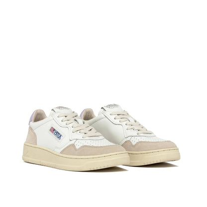Autry White Leather Low Top Sneakers for Women