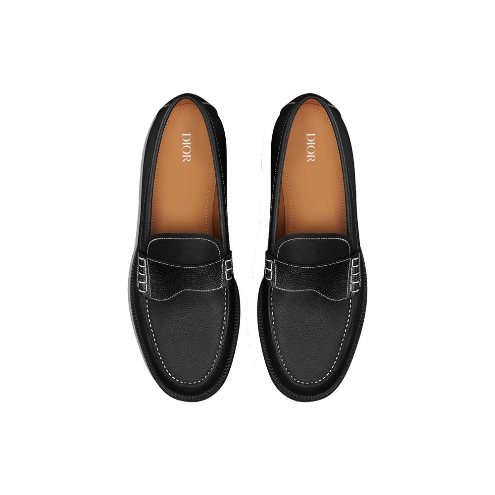 Dior Black Calfskin Slip-On Loafers for Men