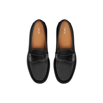 Dior Black Calfskin Slip-On Loafers for Men