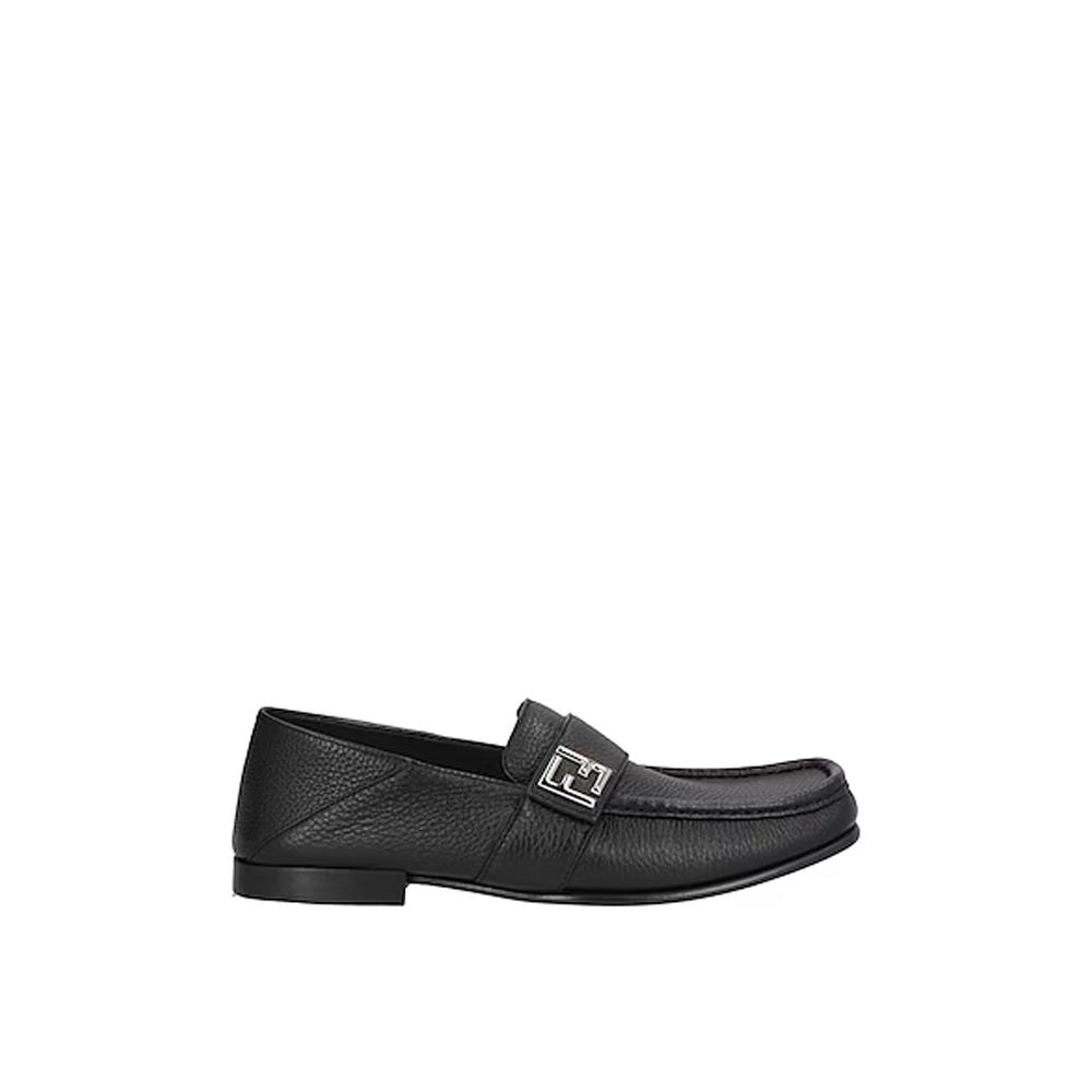 Fendi Black Calfskin Slip-On Loafers for Men