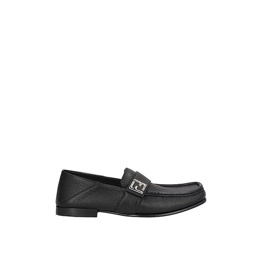 Fendi Black Calfskin Slip-On Loafers for Men