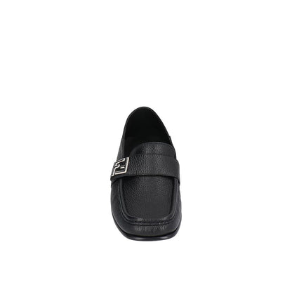 Fendi Black Calfskin Slip-On Loafers for Men