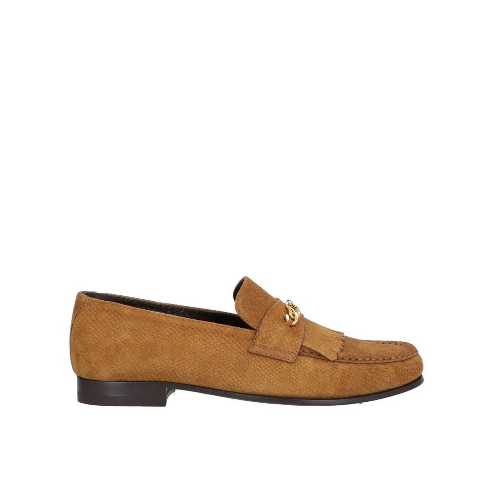 Celine Brown Calfskin Slip-On Loafers for Men