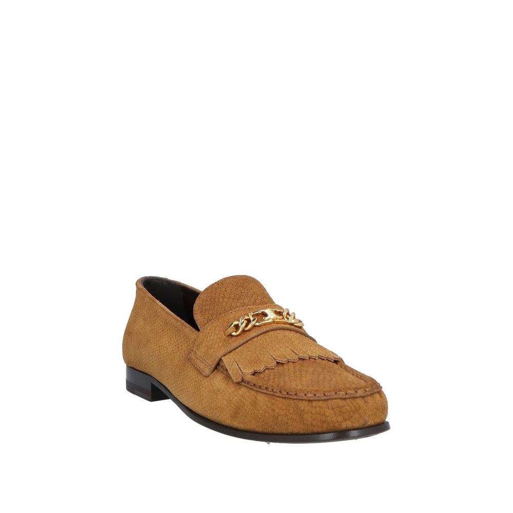 Celine Brown Calfskin Slip-On Loafers for Men