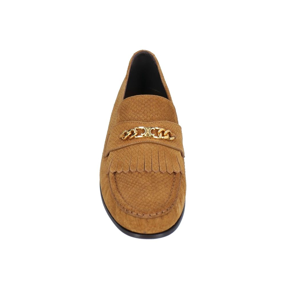 Celine Brown Calfskin Slip-On Loafers for Men