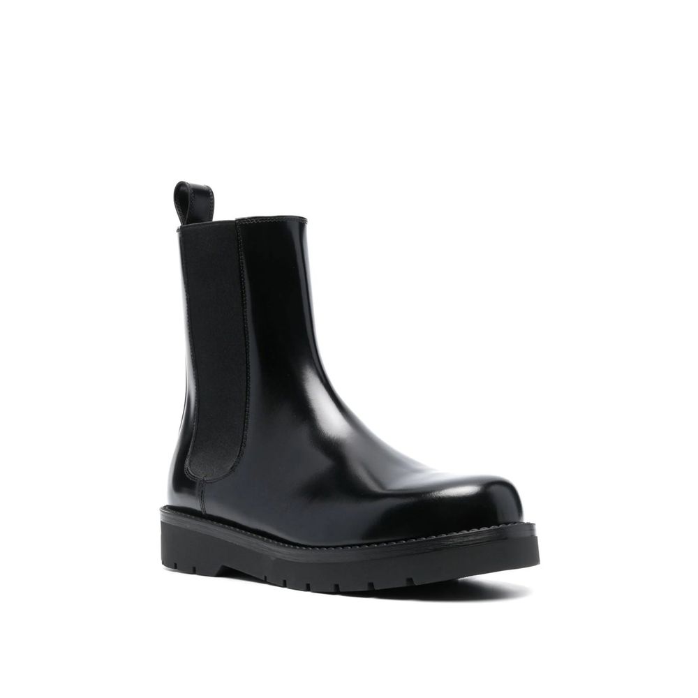 Valentino Garavani Black Leather Chelsea Boots