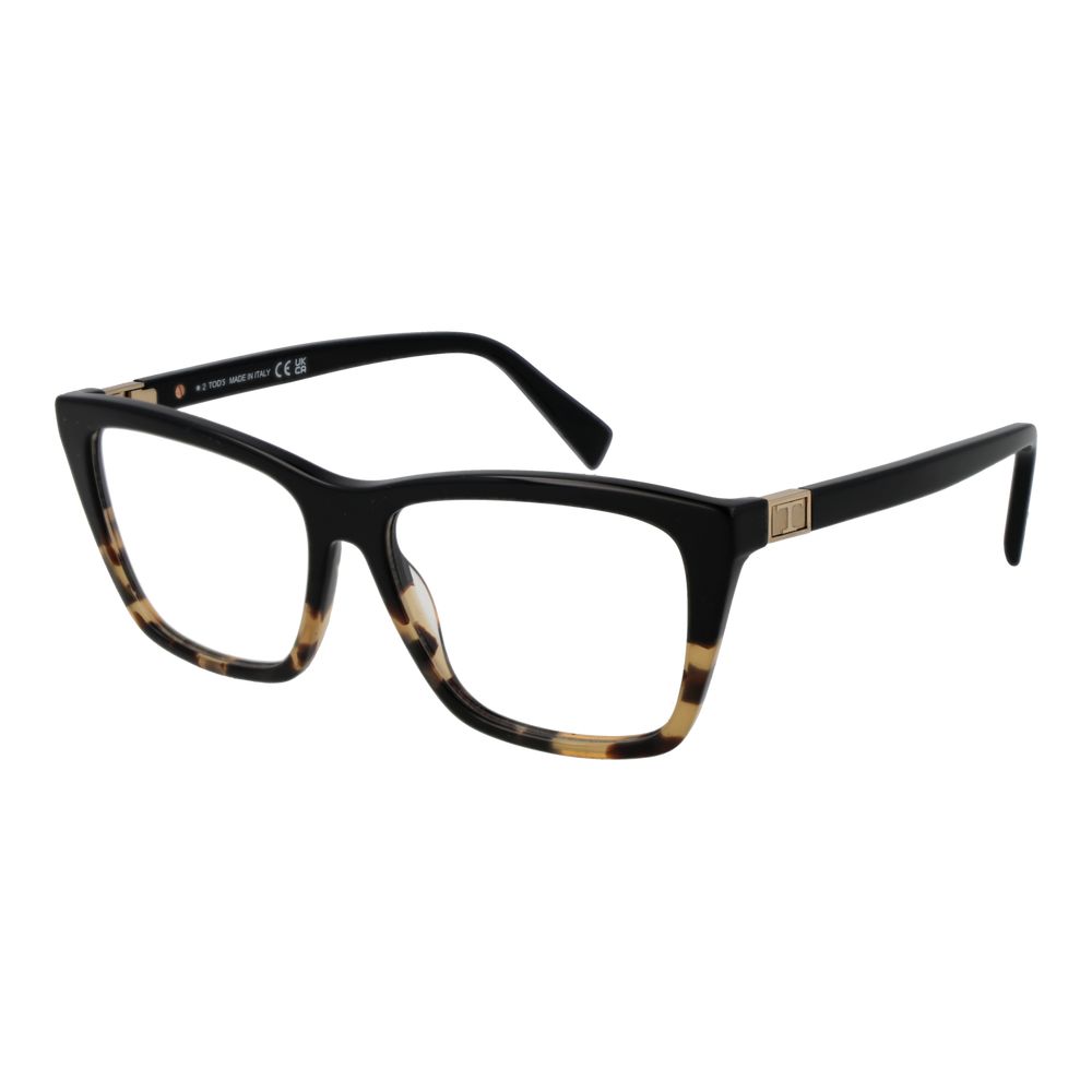 Tod's Women's Black Acetate Glasses – Square Full-Rim Frames