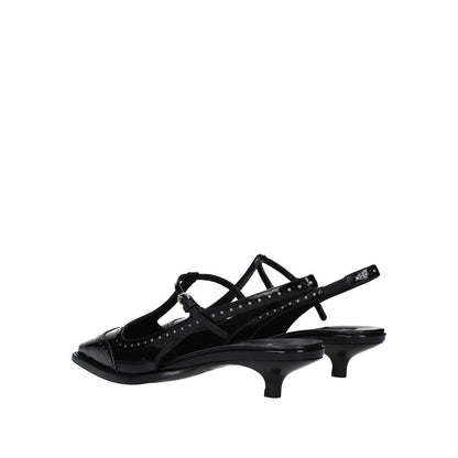 Miu Miu Black Calfskin Mid Heel Pumps