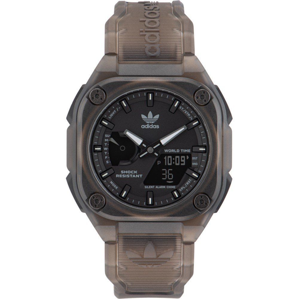 Adidas Brown Synthetic Sport Watch - Quartz Analog/Digital with Chronograph