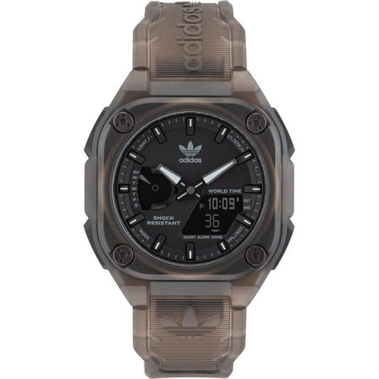 Adidas Brown Synthetic Sport Watch - Quartz Analog/Digital with Chronograph