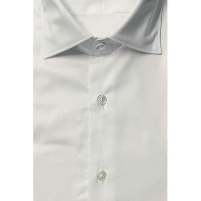Bagutta White Cotton Men's Slim Fit Shirt