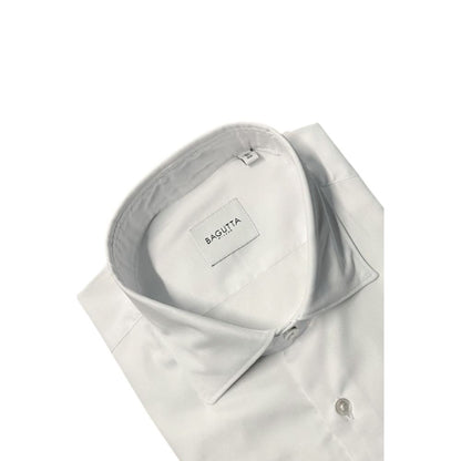 Bagutta White Cotton Men's Slim Fit Shirt
