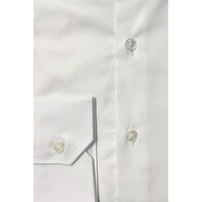 Bagutta White Cotton Men's Slim Fit Shirt
