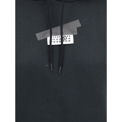 MM6 Black Cotton Sweatshirt