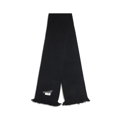 MM6 Black Wool Scarf - Versatile Comfort and Modern Design