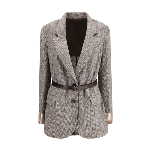 Brunello Cucinelli Brown Fleece Wool Coat