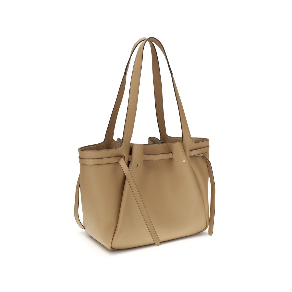 Tory Burch Beige Leather Handbag - The Romy Tote Bag