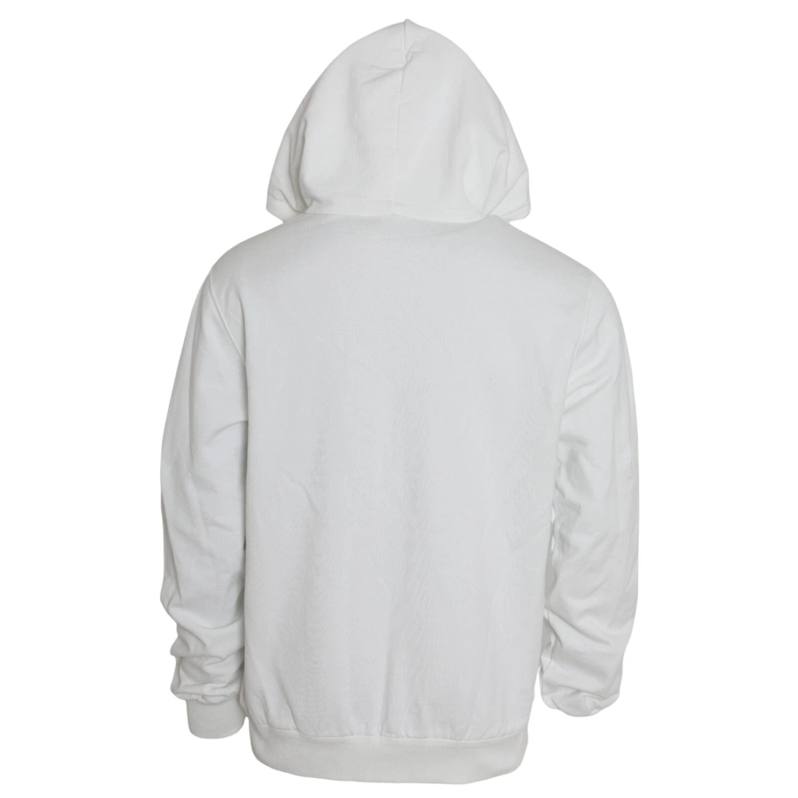 Dolce & Gabbana White Cotton Hooded Pullover Sweatshirt for Men