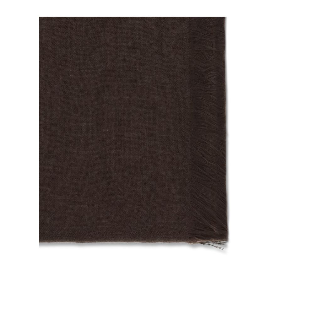 Brunello Cucinelli Brown Cashmere and Silk Scarf
