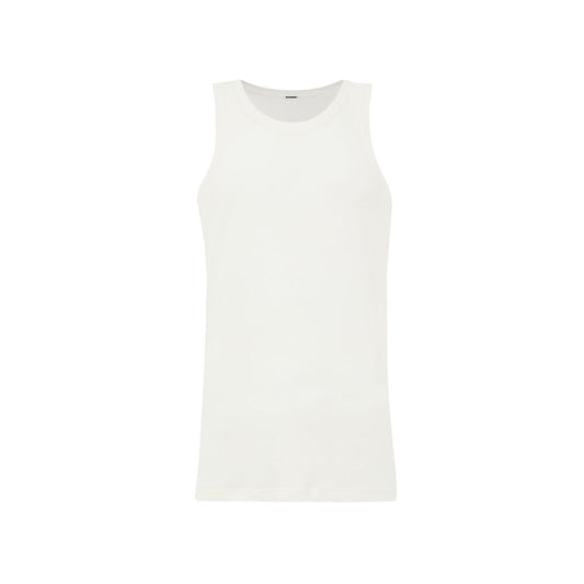 Jil Sander White Cotton Sleeveless Jacket