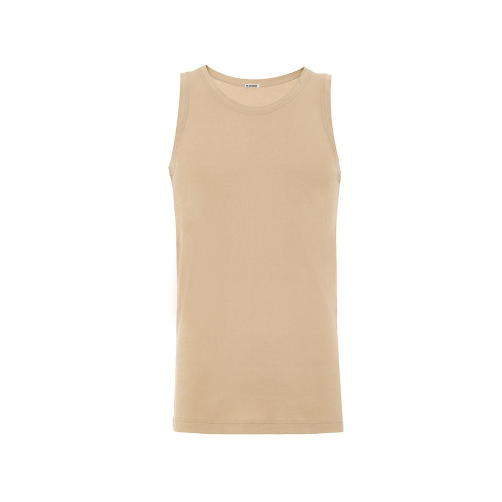 Jil Sander Beige Cotton Sleeveless Jacket