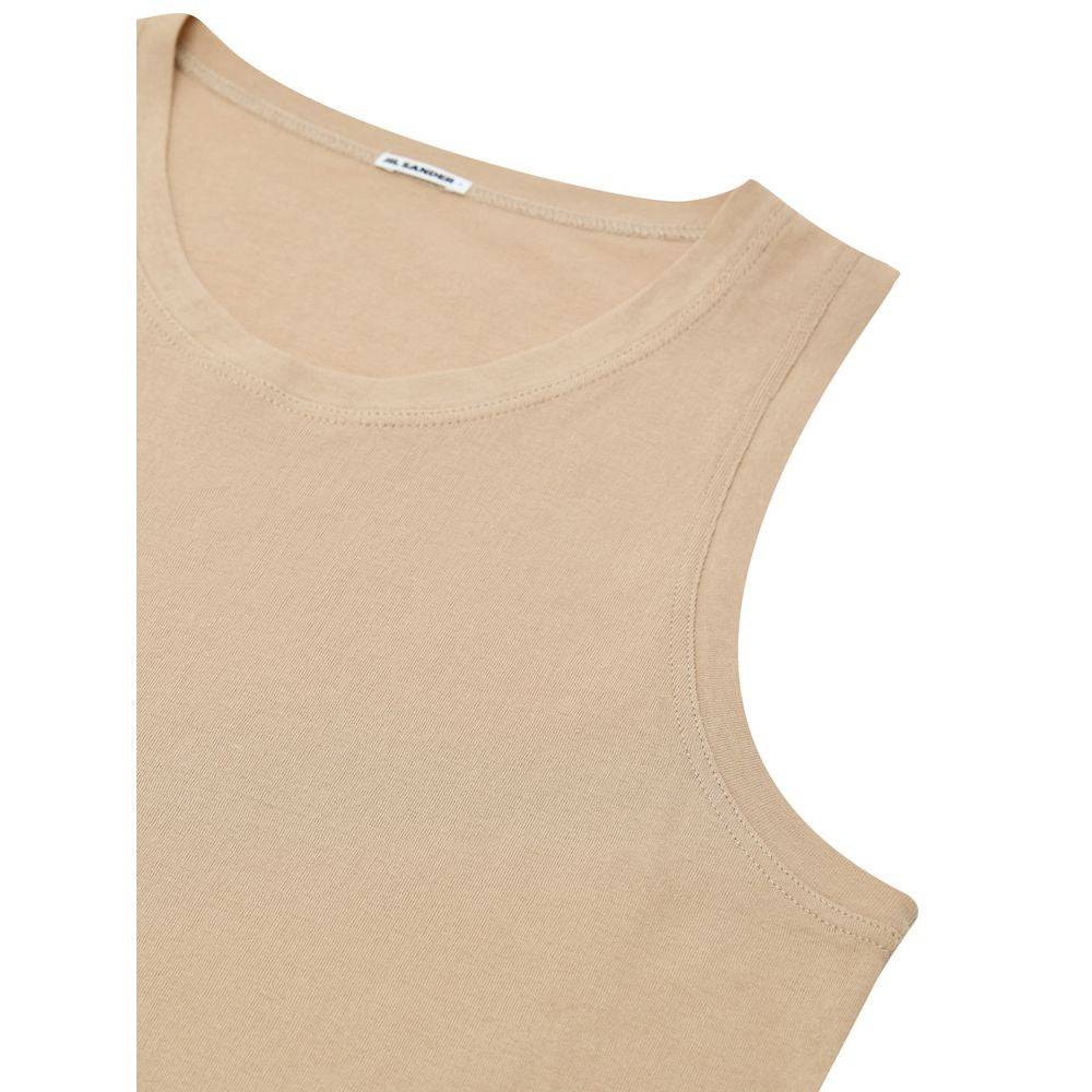 Jil Sander Beige Cotton Sleeveless Jacket