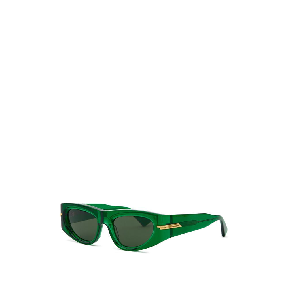 Bottega Veneta Women’s Sunglasses – Transparent Green Acetate Frame, Dark Green Lenses