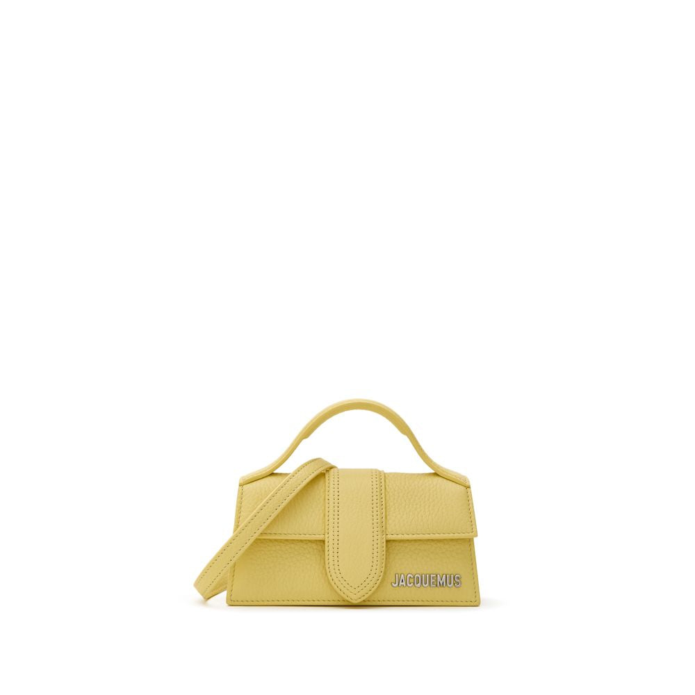 Jacquemus Yellow Hammered Leather Le Mini Bambino Bag