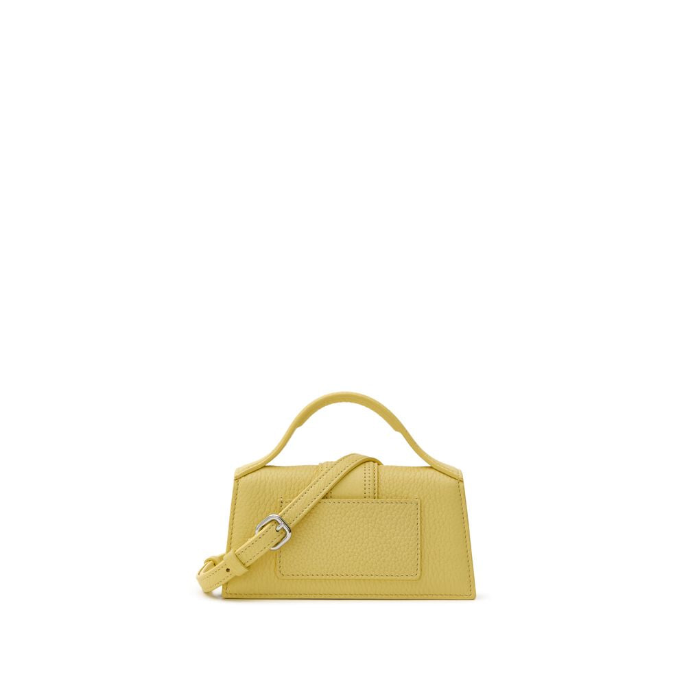 Jacquemus Yellow Hammered Leather Le Mini Bambino Bag