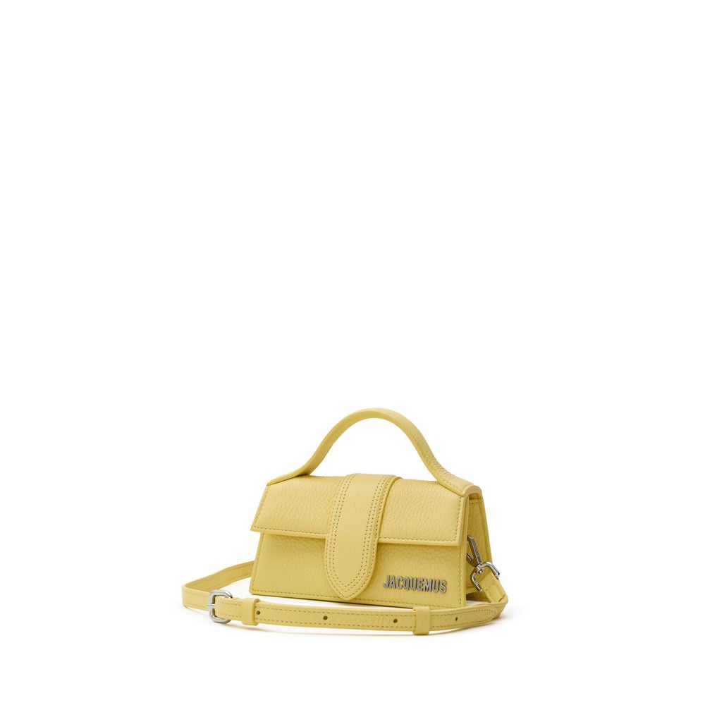 Jacquemus Yellow Hammered Leather Le Mini Bambino Bag