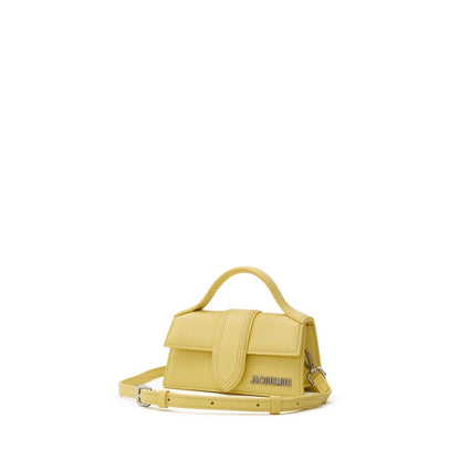 Jacquemus Yellow Hammered Leather Le Mini Bambino Bag
