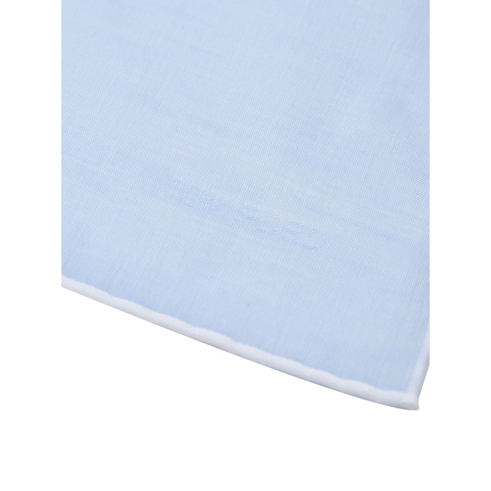 Tom Ford Light Blue Cotton Pocket Square
