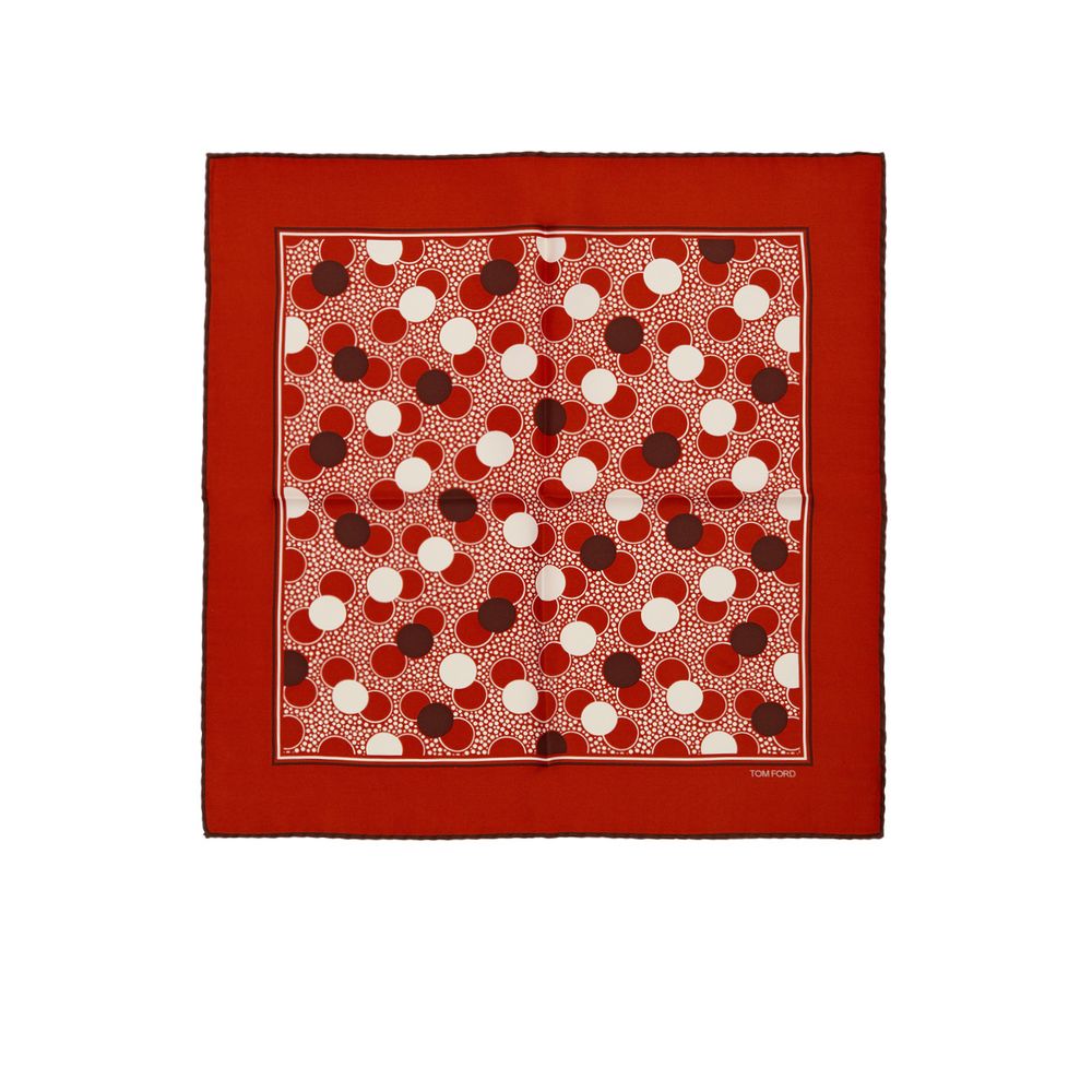 Tom Ford Red Silk Pocket Square