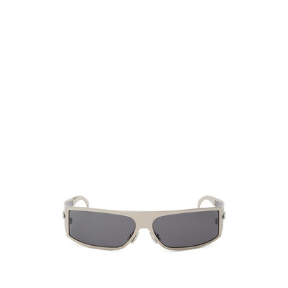 Bottega Veneta Women's Sunglasses – Silver Metal Wraparound Frame, Dark Gray Lenses