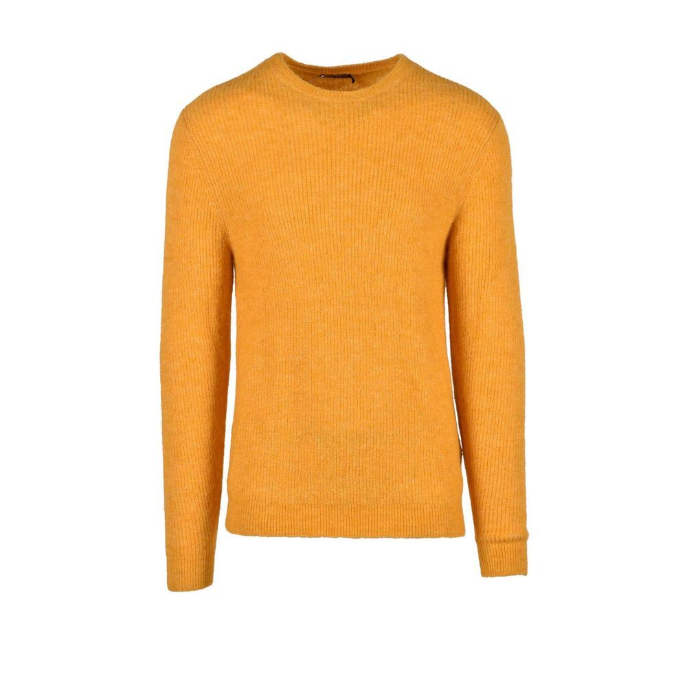 Antony Morato Yellow Crew Neck Ribbed Knit Jumper for Men