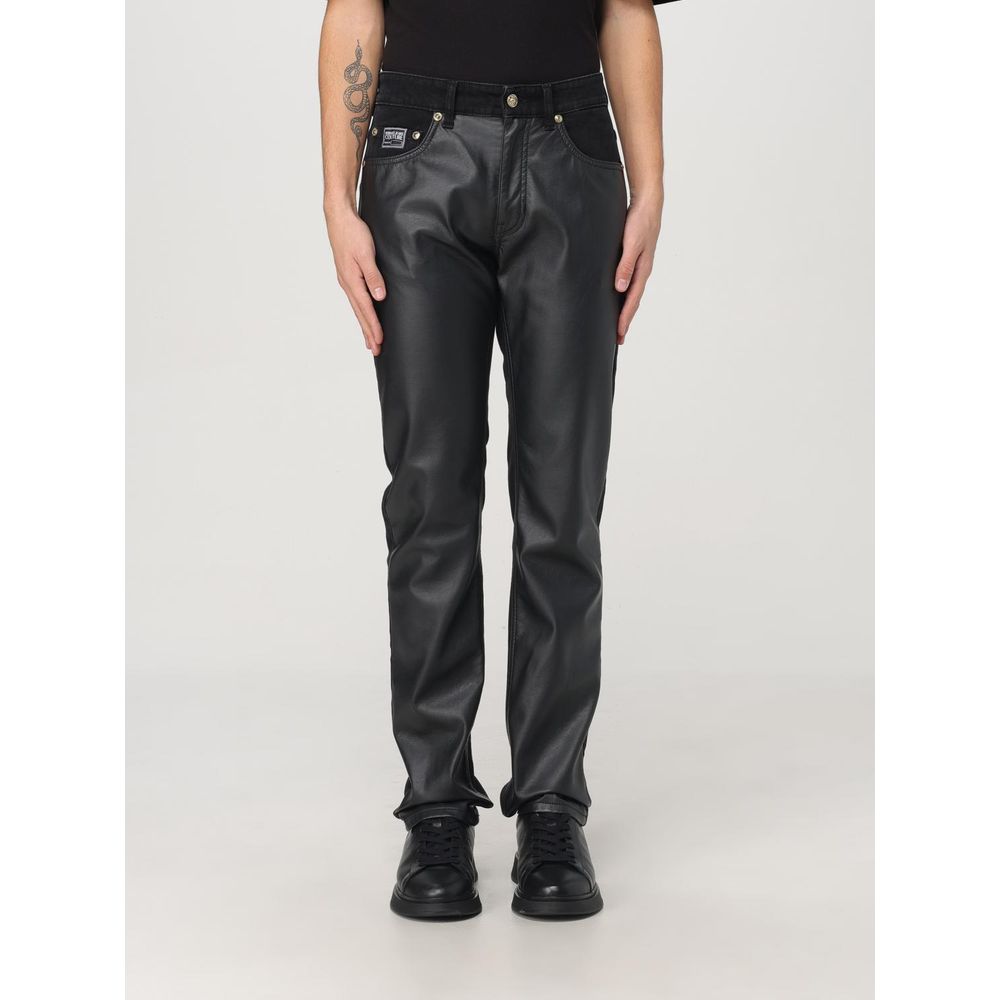 Versace Jeans Black Leather Pants - Effortlessly Stylish Everyday Wear