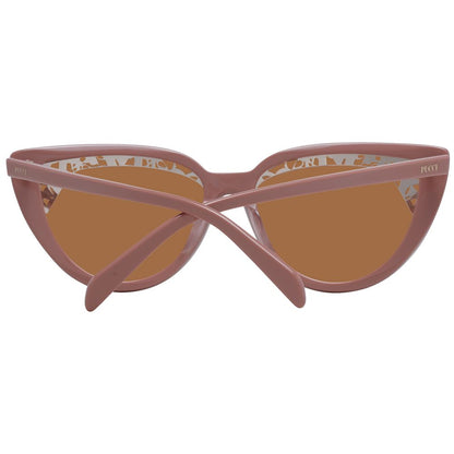 Emilio Pucci Women’s Sunglasses – Pink Cat Eye Frame, Brown Lenses