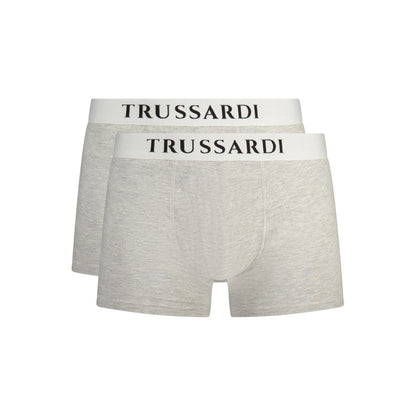 Trussardi Gray Cotton Men Boxer Shorts