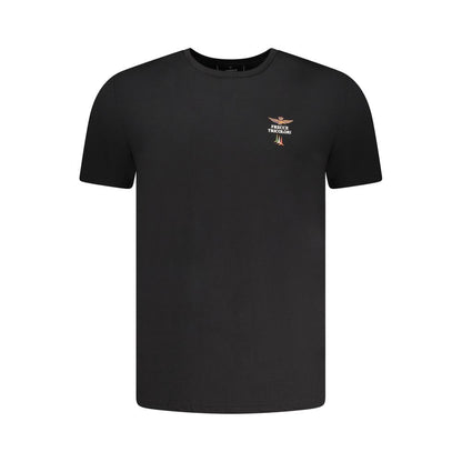 Aeronautica Militare Black Cotton Men Underwear Crew Neck Tee