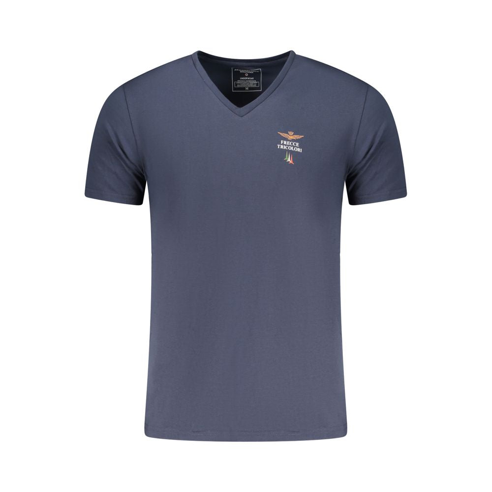 Aeronautica Militare Blue Cotton Men's T-Shirt