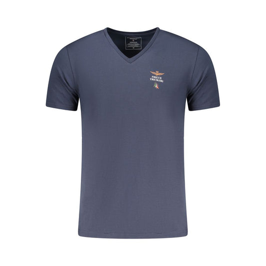 Aeronautica Militare Blue Cotton Men's T-Shirt