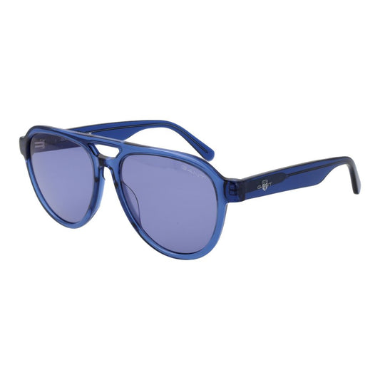Gant Men’s Sunglasses – Blue Aviator Frame, Blue Lenses