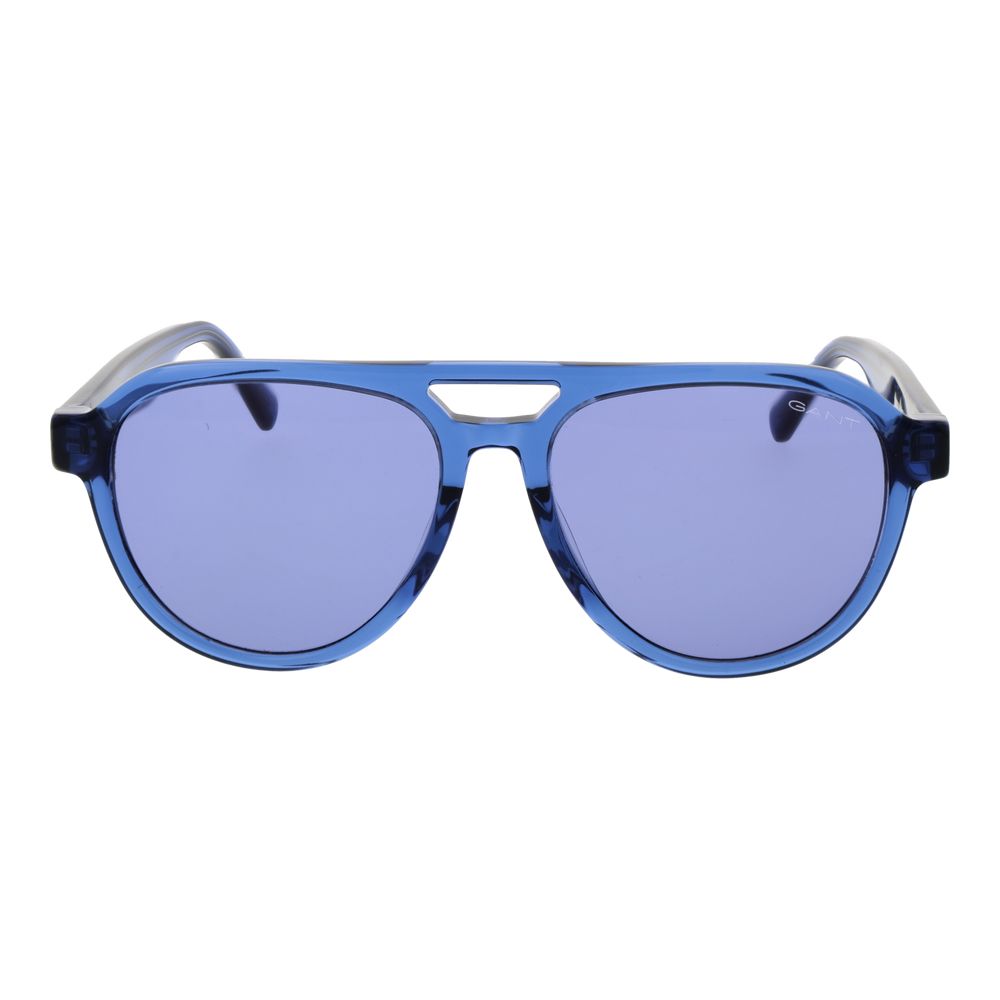 Gant Men’s Sunglasses – Blue Aviator Frame, Blue Lenses
