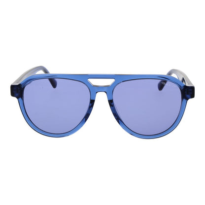 Gant Men’s Sunglasses – Blue Aviator Frame, Blue Lenses