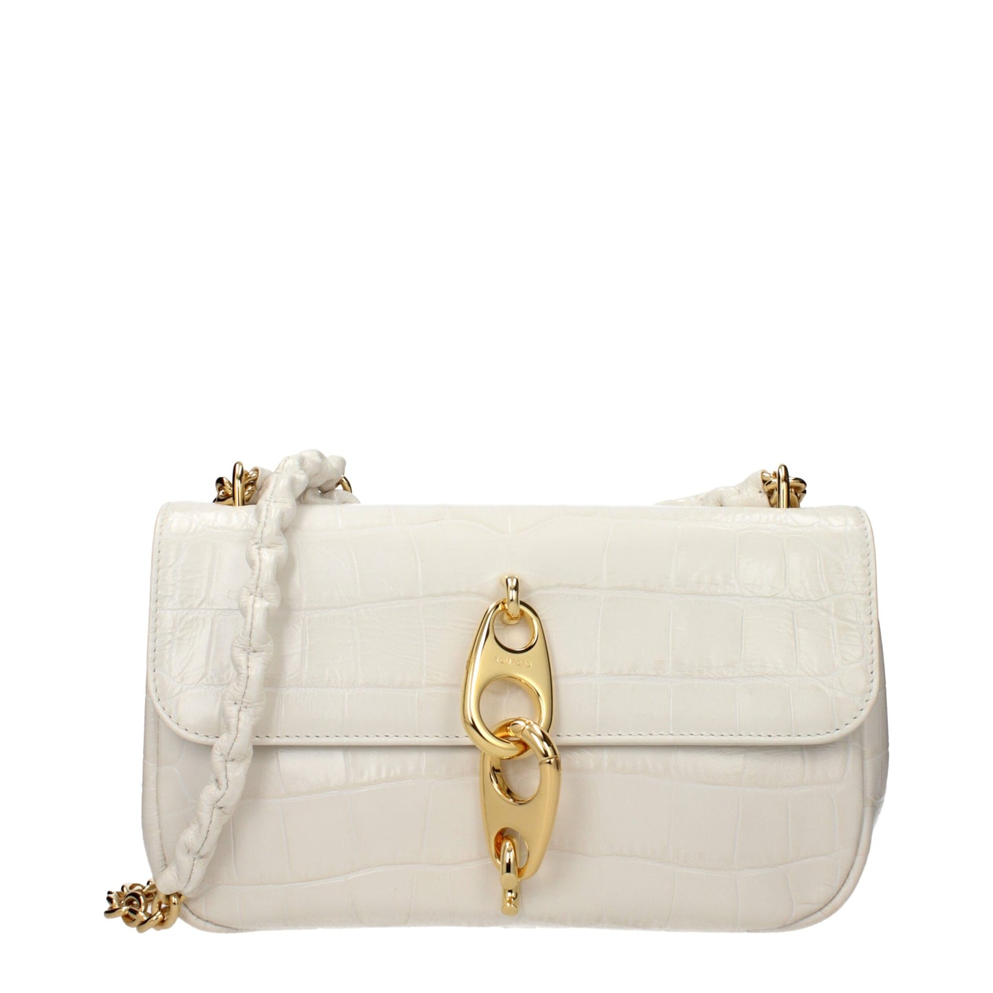 Tom Ford White Leather Shoulder Bag – A Statement of Luxury