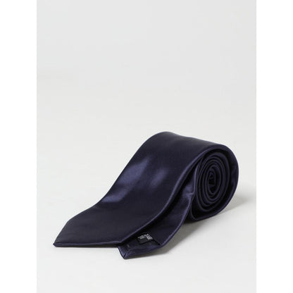 Emporio Armani Navy Blue Silk Tie for Men