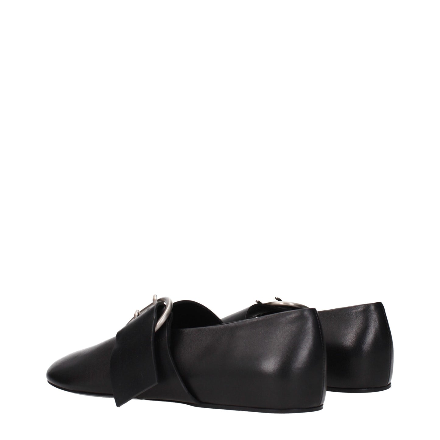 Jil Sander Black Leather Ballet Flats